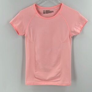 VSX Sport Studio Tee Workout Top Short Cap Sleeve Pink Crewneck Athletic Gym M